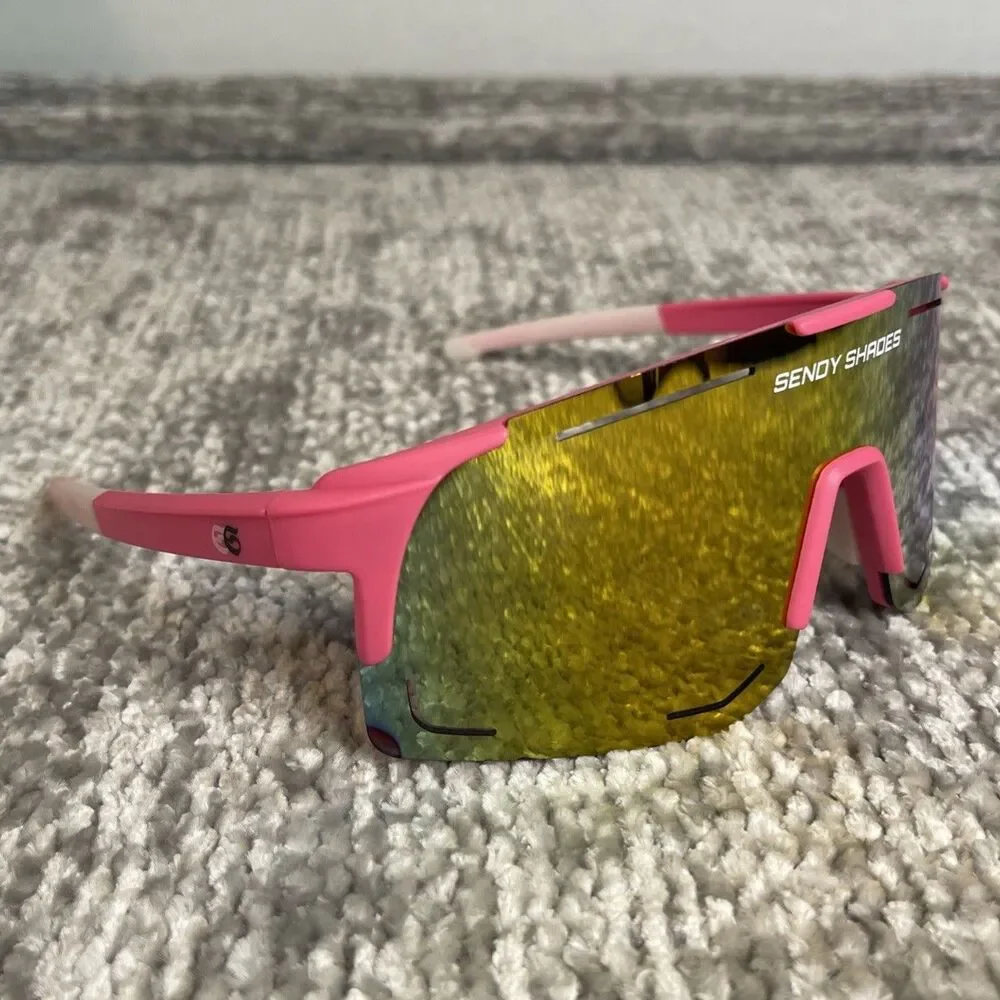 Sendy Shades All Star 2.0 Sunglasses Passionfruit Pink Shield Cycling Sports